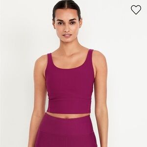 Old Navy Light Support PowerSoft Rib Longline Sports Bra